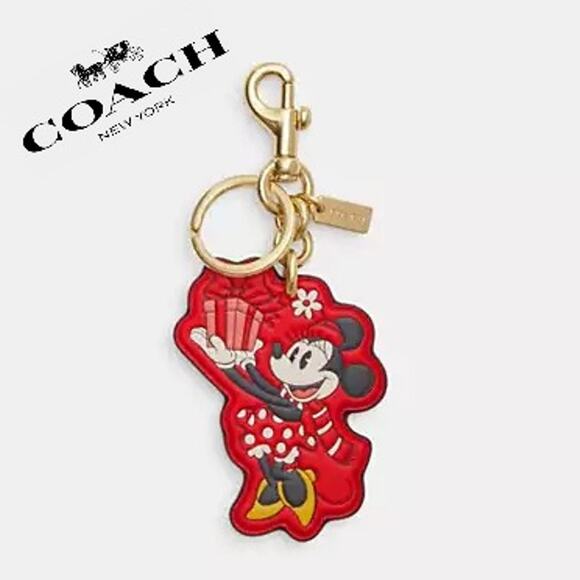 ❤️ Coach Disney X Coach minnie Mouse Bag Charm - Picture 1 of 2